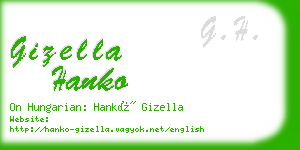 gizella hanko business card